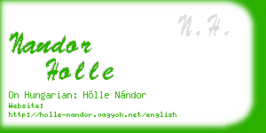 nandor holle business card